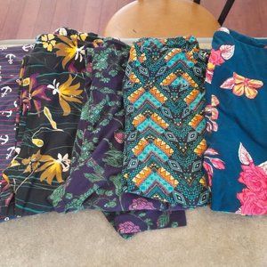 5 Pair LulaRoe Leggings Preowned But Barely If Ever Worn OS Very Nice
